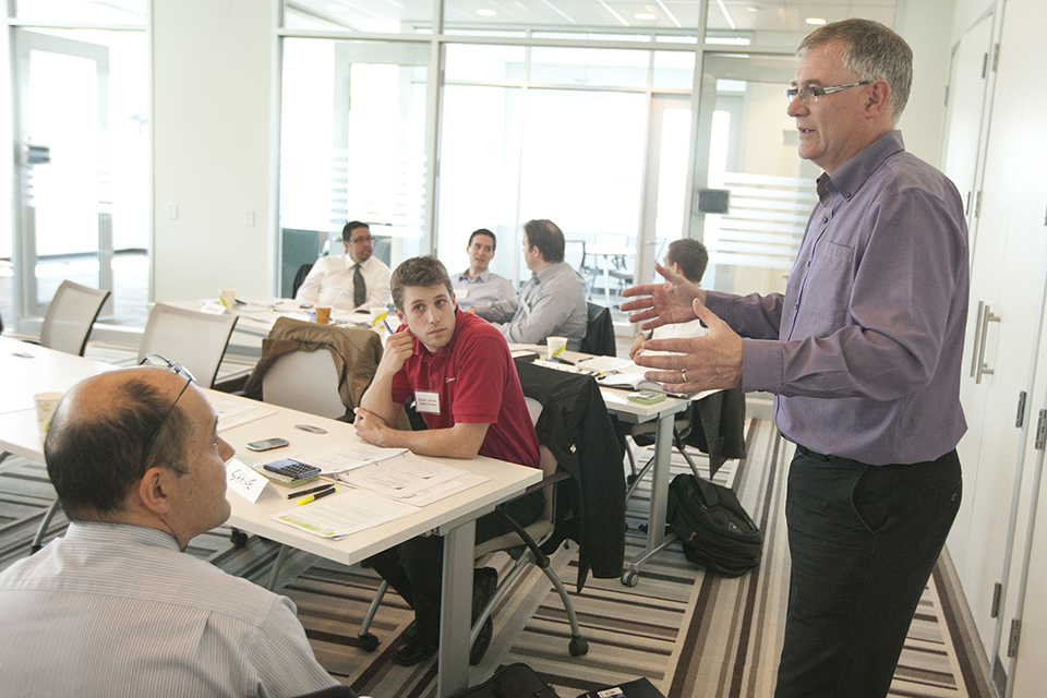 Instructor leading training course
